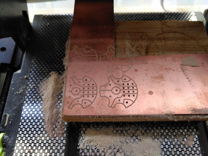 Process of milling PCBs in a CNC machine