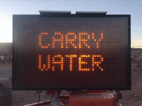 carry water. wear good shoes. no drones